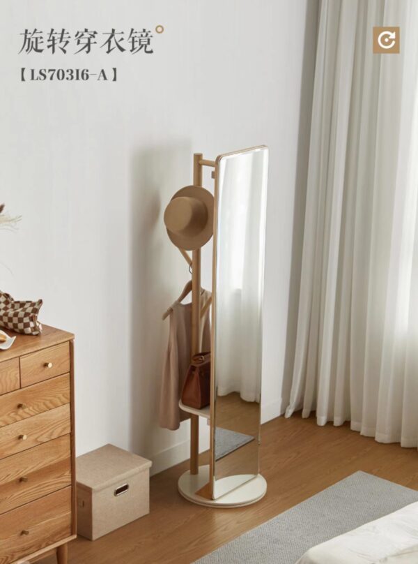 COAT RACK WHIT MIRROR